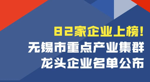 315，无锡市重点产业集群龙头企业名单公布！江阴通利上榜！